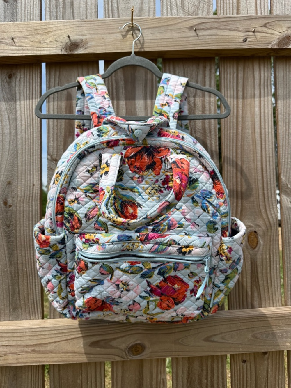 Vera Bradley Quilted Floral Backpack Bag -l